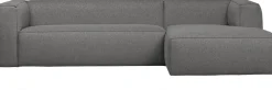 Hoekbanken-WOOOD Bean Gemeleerd Rechts Hoekbank Mid Grey