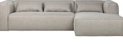 Hoekbanken-WOOOD Bean Gemeleerd Rechts Hoekbank Light Grey