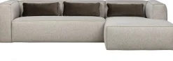 Hoekbanken-WOOOD Bean Gemeleerd Rechts Hoekbank Light Grey