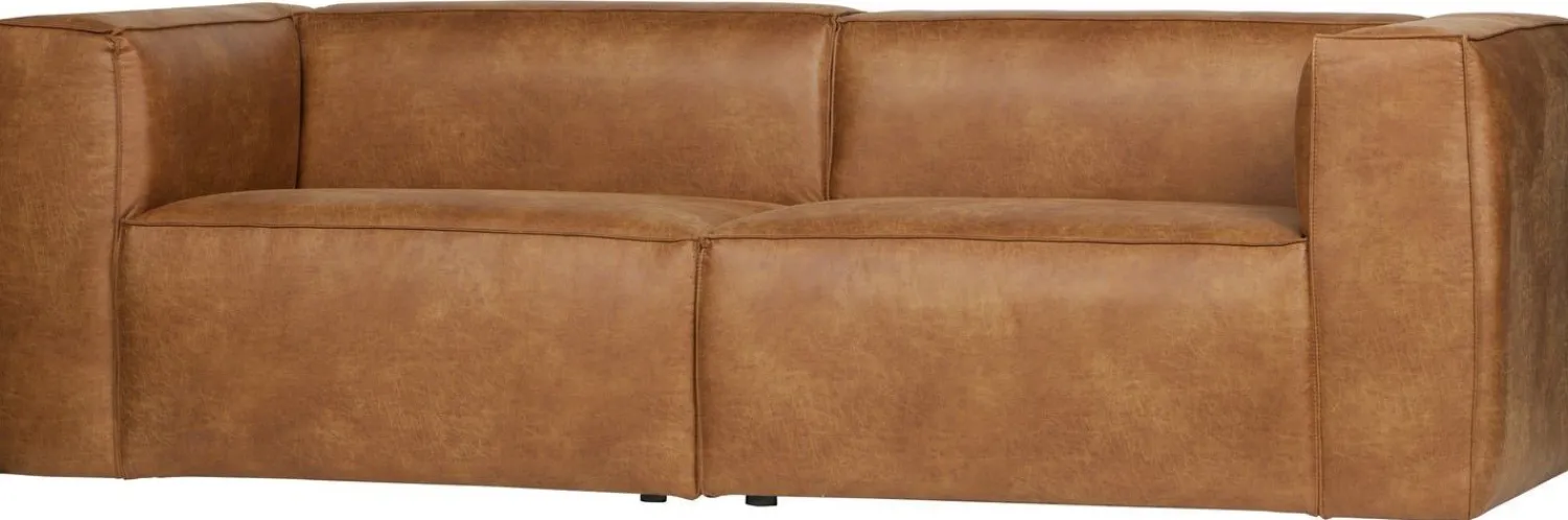 Zitbanken-WOOOD Bean 3,5-Zitsbank cognac