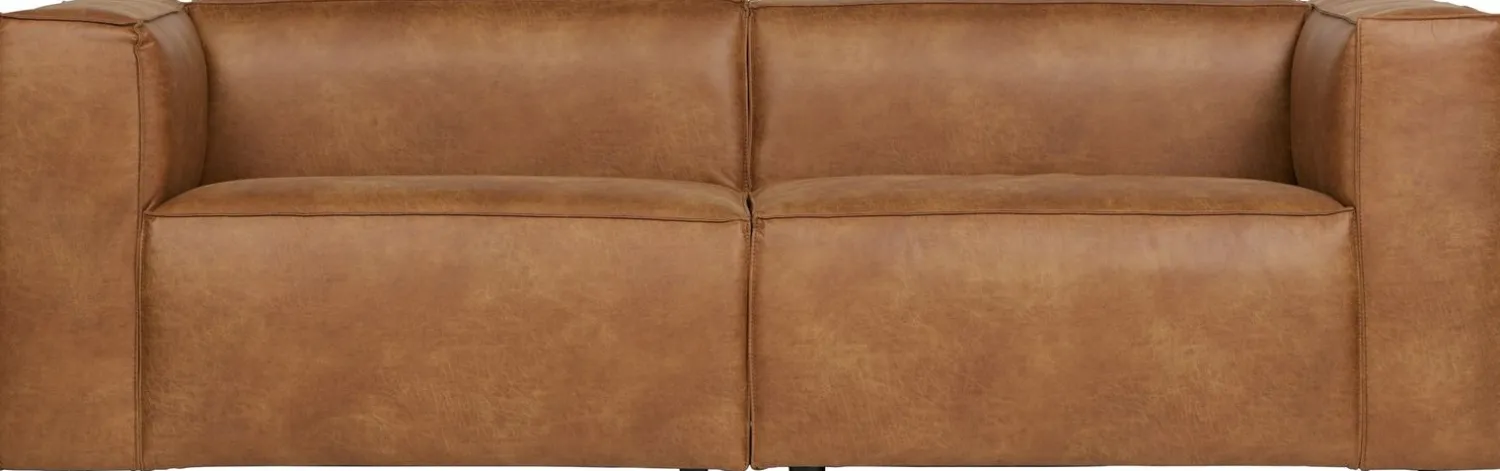 Zitbanken-WOOOD Bean 3,5-Zitsbank cognac
