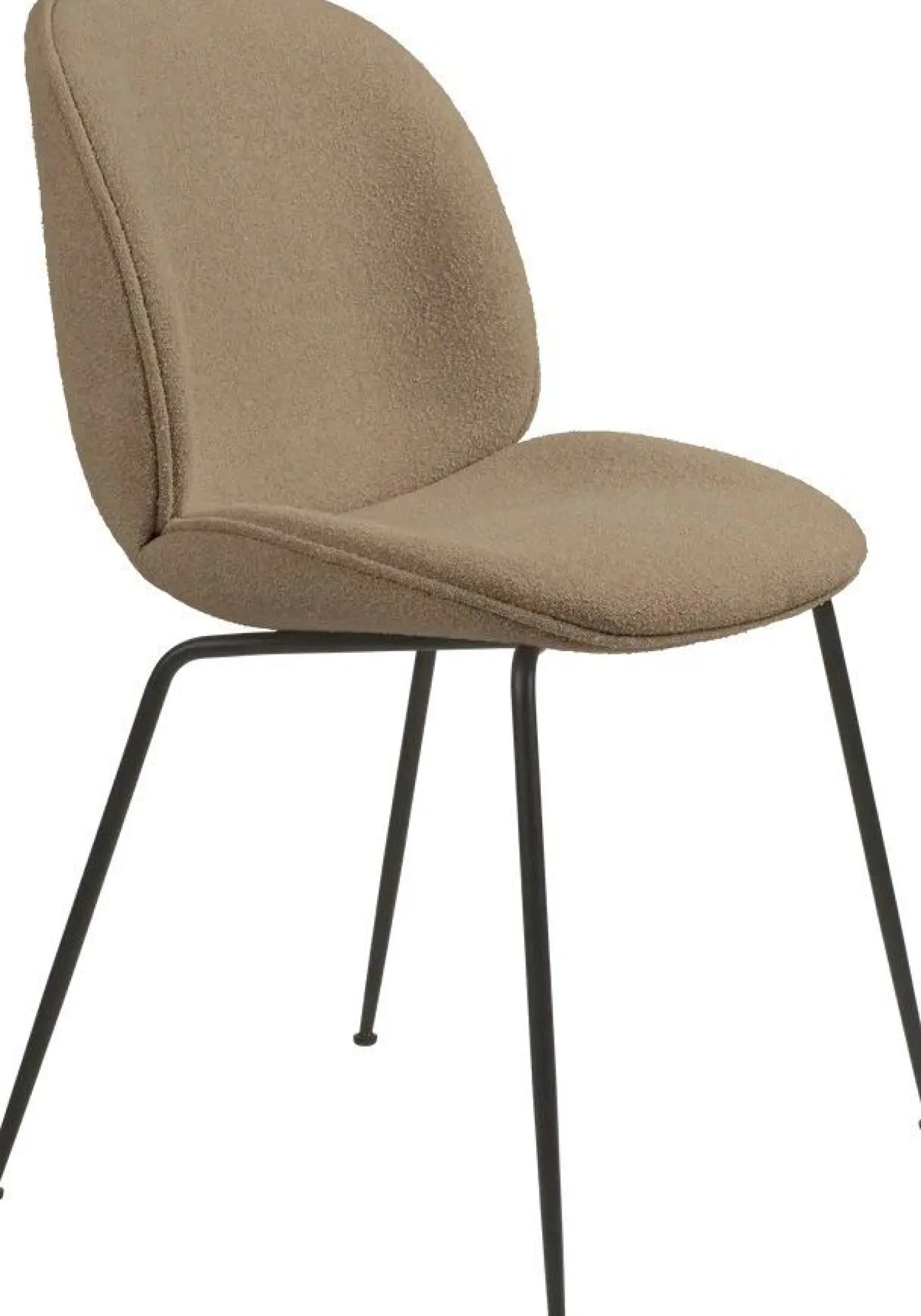 Design Stoelen|Kuipstoelen-GUBI Beetle Eetkamerstoel Light Bouclé