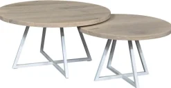 Houten Salontafels|Ronde Salontafels-Eijerkamp Collectie Belisa Salontafel wit