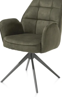 Eetkamerstoelen Met Armleuning-Henders en Hazel Bell Calabria Armstoel Mosgroen