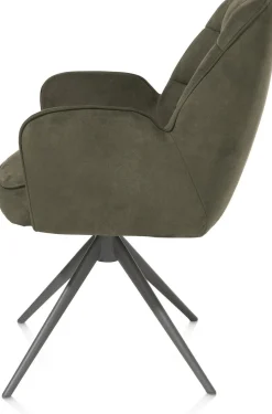 Eetkamerstoelen Met Armleuning-Henders en Hazel Bell Calabria Armstoel Mosgroen