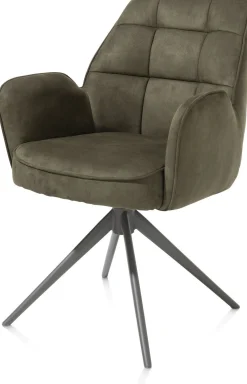 Eetkamerstoelen Met Armleuning-Henders en Hazel Bell Calabria Armstoel Mosgroen