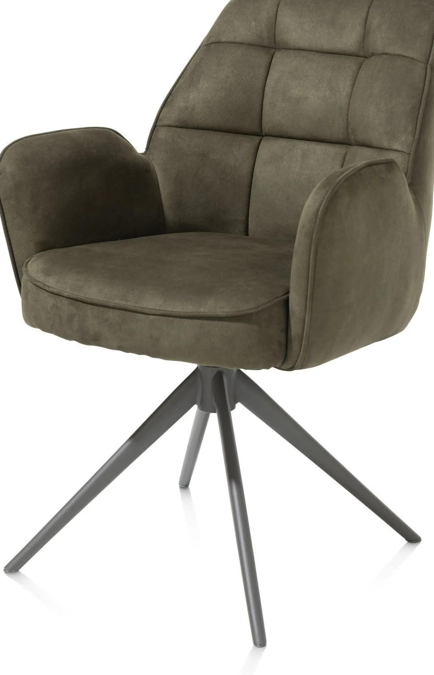 Eetkamerstoelen Met Armleuning-Henders en Hazel Bell Calabria Armstoel Mosgroen