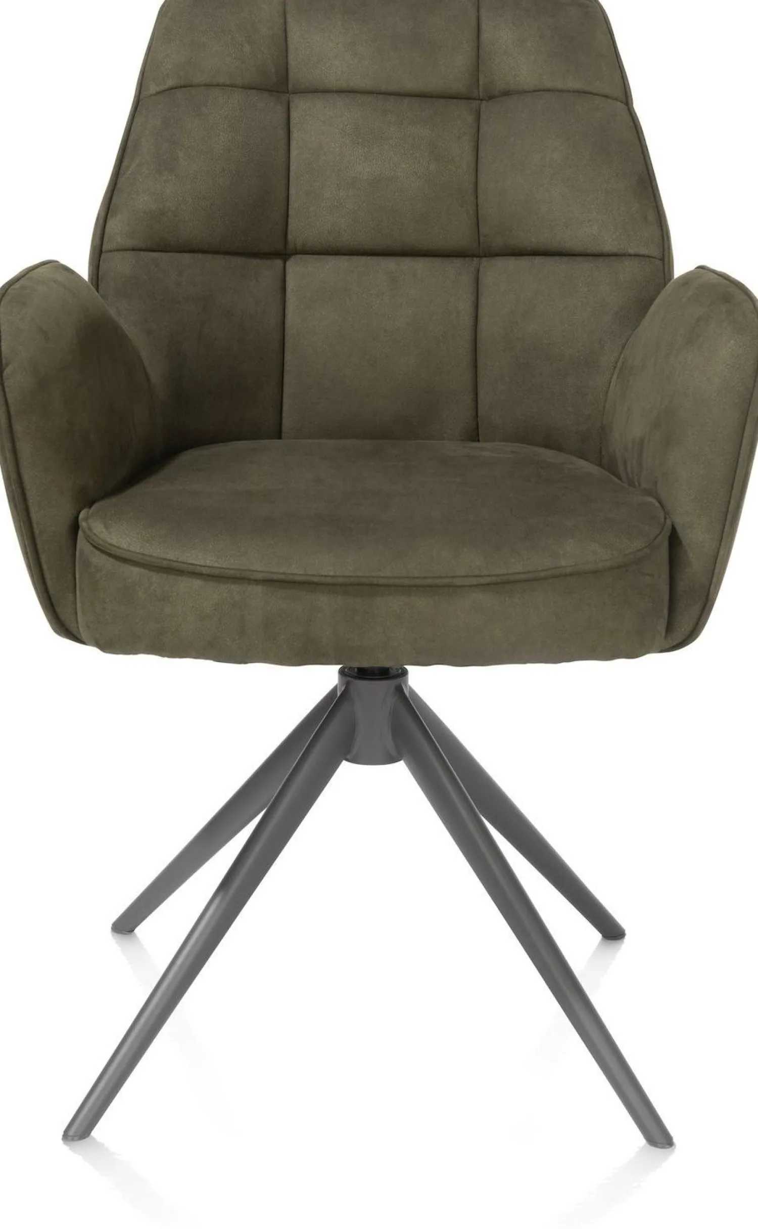 Eetkamerstoelen Met Armleuning-Henders en Hazel Bell Calabria Armstoel Mosgroen