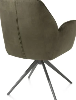 Eetkamerstoelen Met Armleuning-Henders en Hazel Bell Calabria Armstoel Mosgroen