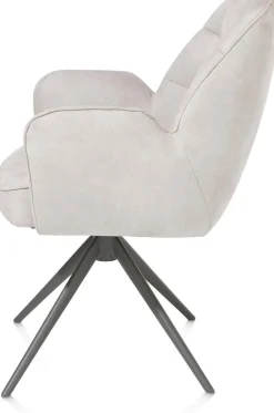 Eetkamerstoelen Met Armleuning-Henders en Hazel Bell Calabria Armstoel Kiezel