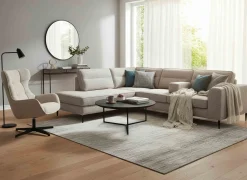 Zitbanken|Hoekbanken-Eijerkamp Collectie Belle Hoek Links Hoekbank Bruin, Beige