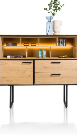 Opbergkasten|Opbergkasten-XOOON Belo Highboard Beach Naturel