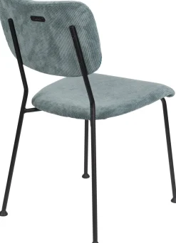 Eetkamerstoelen Zonder Armleuning-Zuiver Benson (set van 2) Eetkamerstoel Grijsblauw