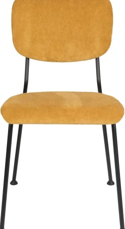 Eetkamerstoelen Zonder Armleuning-Zuiver Benson (set van 2) Eetkamerstoel Okergeel