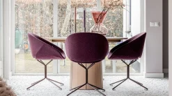 Design Stoelen|Eetkamerstoelen Zonder Armleuning-Artifort Beso Eetkamerstoel Brown