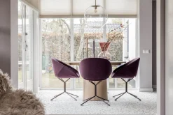 Design Stoelen|Eetkamerstoelen Zonder Armleuning-Artifort Beso Eetkamerstoel Brown