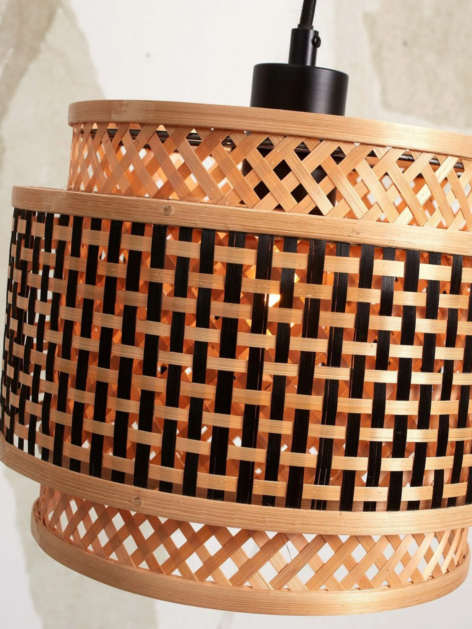 Vloerlampen|Vloerlampen-Good&Mojo Bhutan 1 Arm Vloerlamp Black, Natural