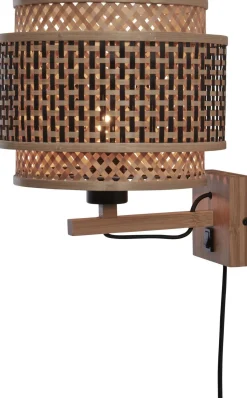 Wandlampen|Wandlampen-Good&Mojo Bhutan 1 Arm Wandlamp Natural, Black