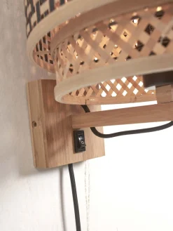 Wandlampen|Wandlampen-Good&Mojo Bhutan 1 Arm Wandlamp Natural, Black
