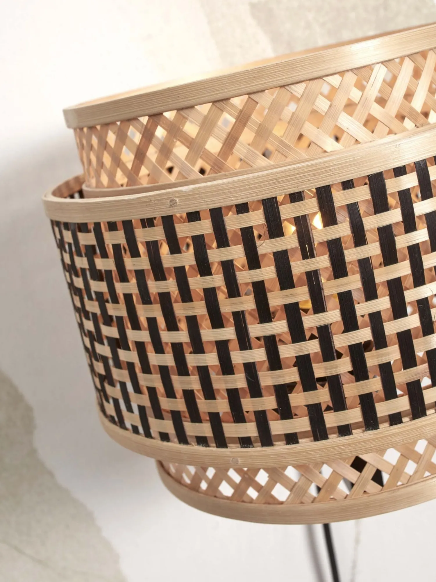 Wandlampen|Wandlampen-Good&Mojo Bhutan 1 Arm Wandlamp Natural, Black