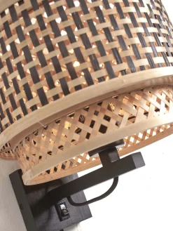 Wandlampen|Wandlampen-Good&Mojo Bhutan 1 Arm Wandlamp Black, Natural