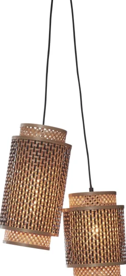 Hanglampen|Hanglampen-Good&Mojo Bhutan 2 Shades Hanglamp Natural, Black