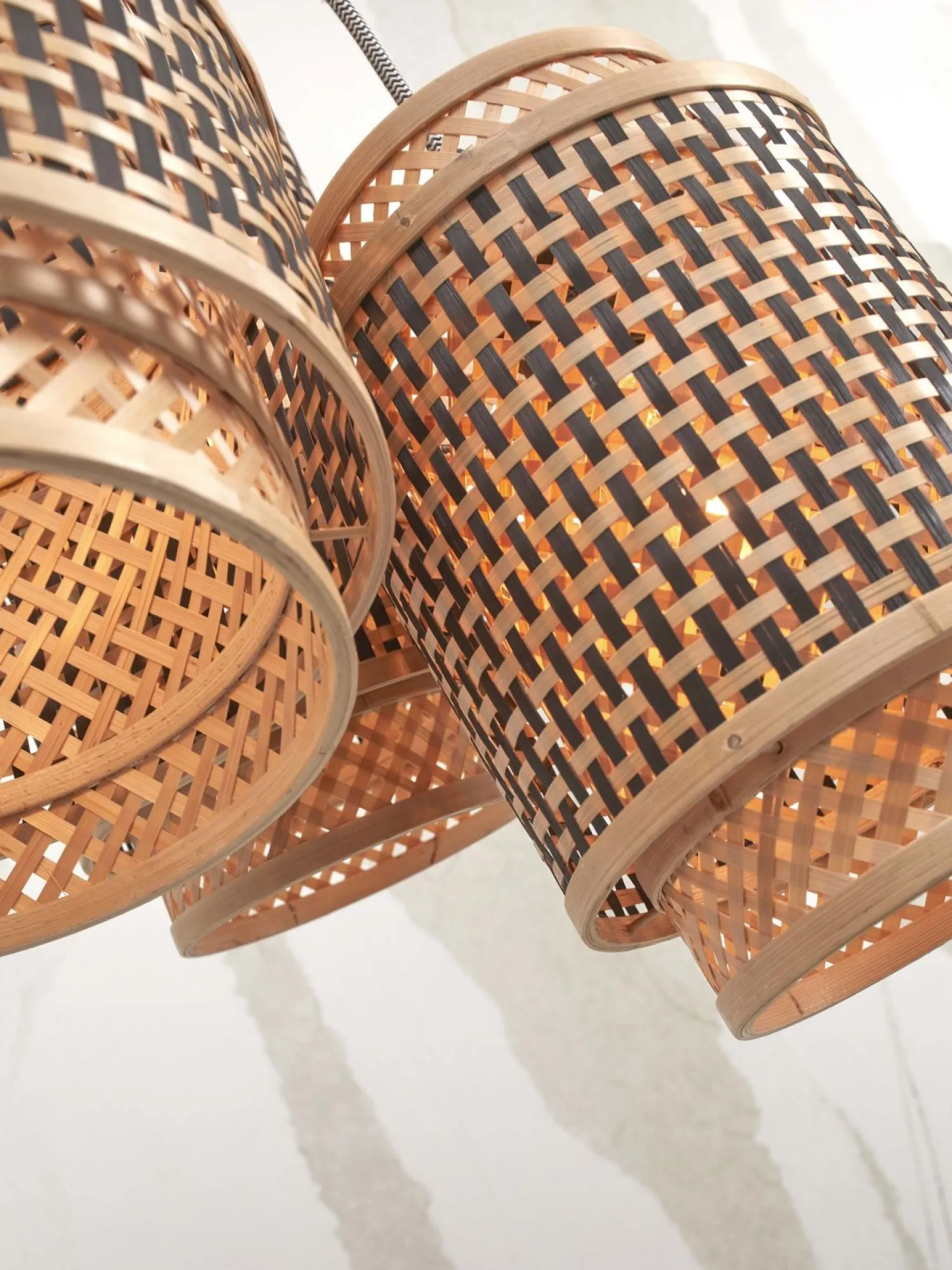 Hanglampen|Hanglampen-Good&Mojo Bhutan 3 Shades Hanglamp Natural, Black
