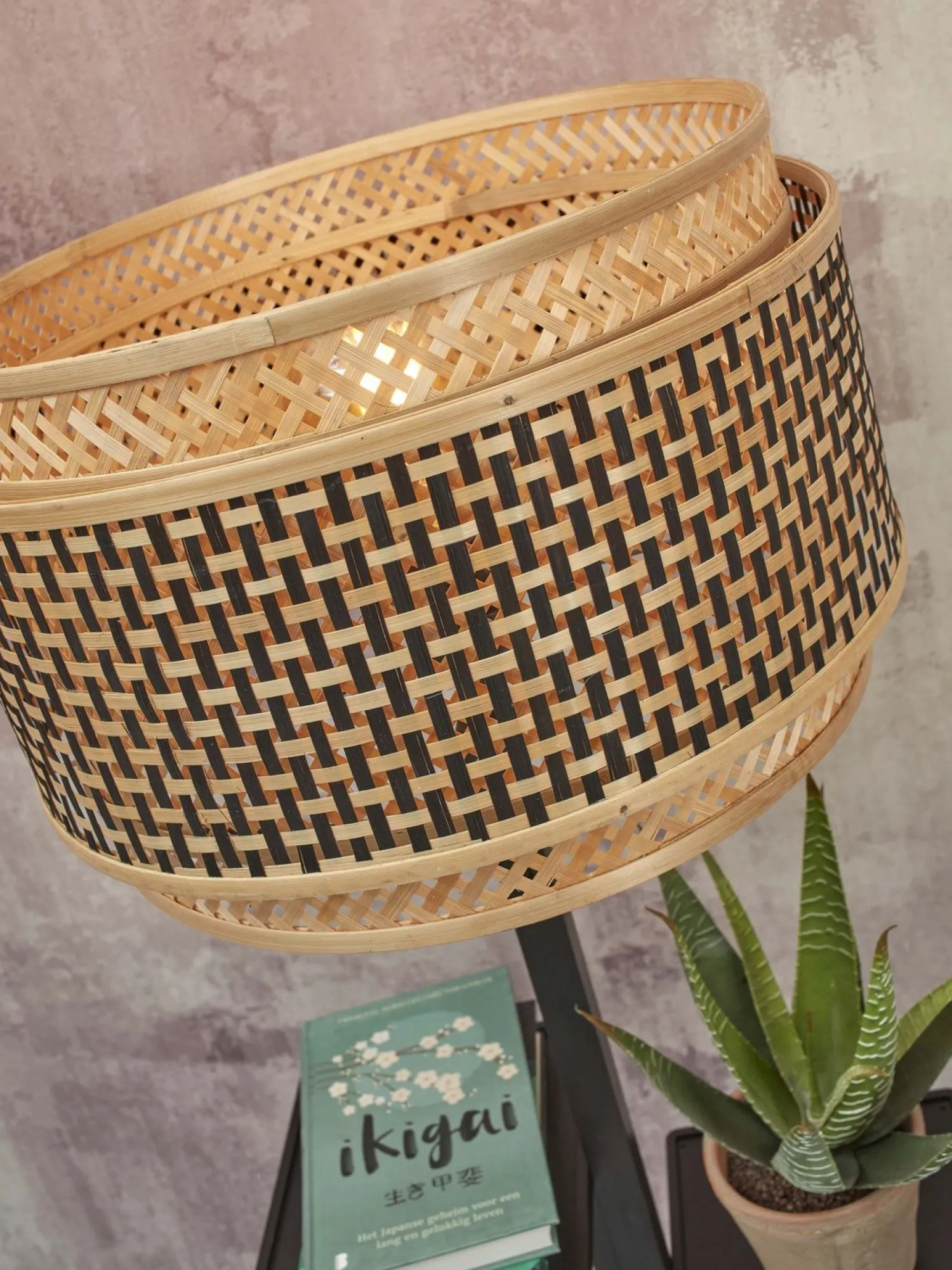 Vloerlampen|Vloerlampen-Good&Mojo Bhutan Shelves Vloerlamp Black, Natural