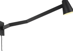 Industriële Wandlampen|Wandlampen-It's about RoMi Biarritz Wandlamp zwart