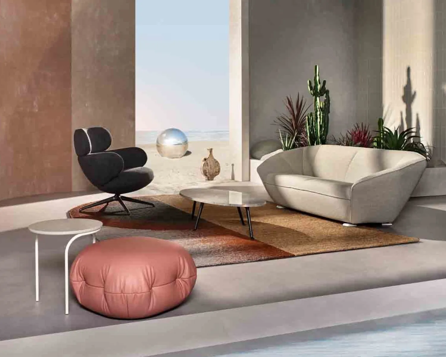 Design Fauteuils|Oorfauteuils-Pode Bibo Fauteuil Titanium
