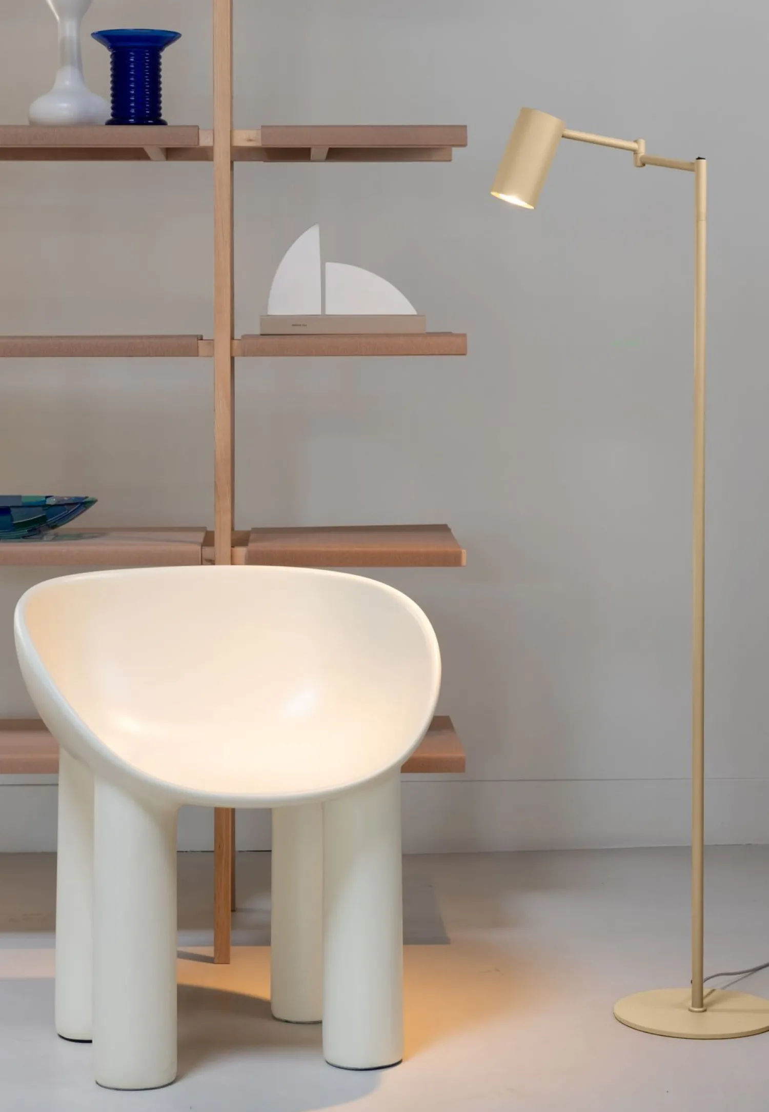 Moderne Vloerlampen|Vloerlampen-It's about RoMi Bilbao Vloerlamp Beige