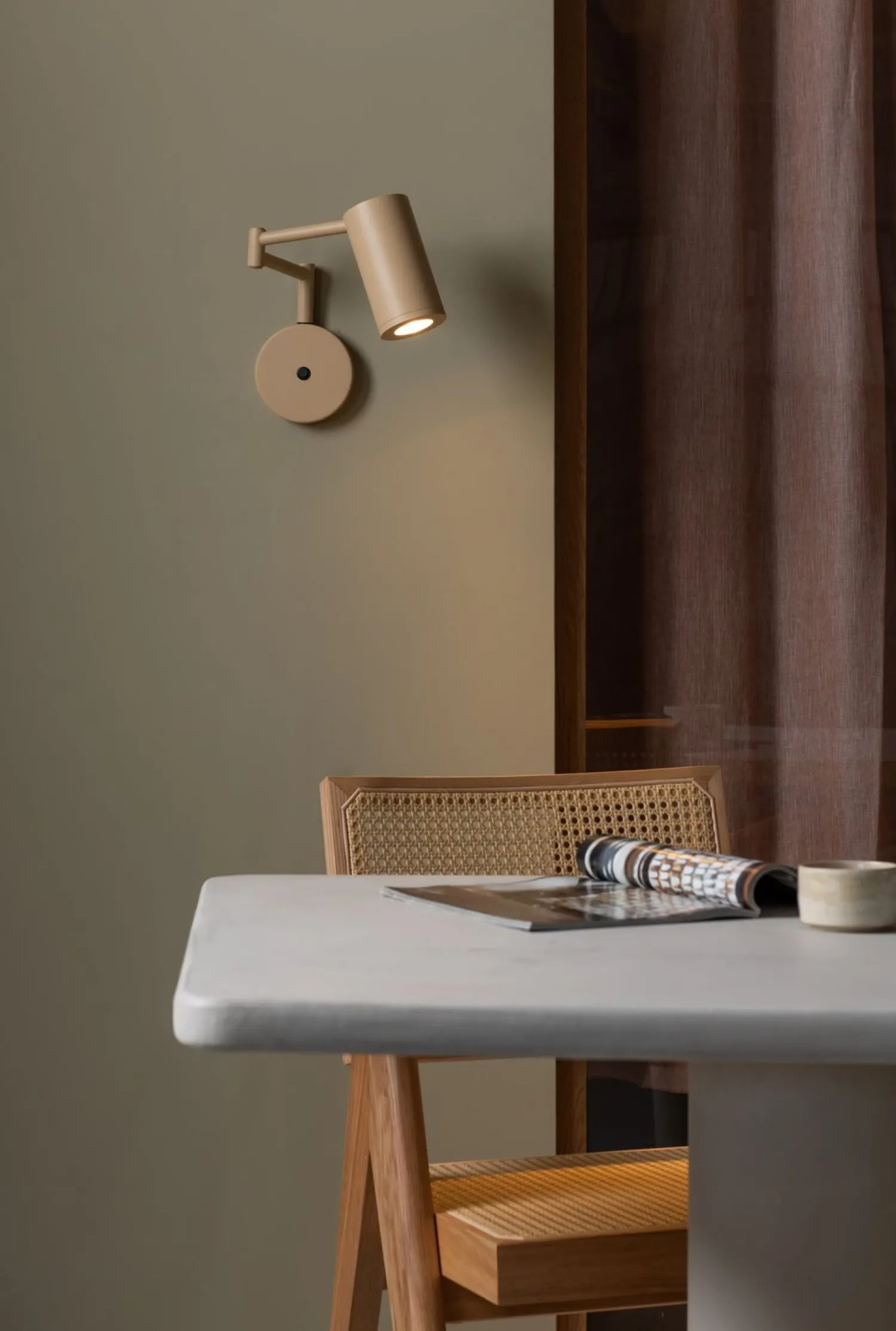 Industriële Wandlampen|Wandlampen-It's about RoMi Bilbao Wandlamp Beige