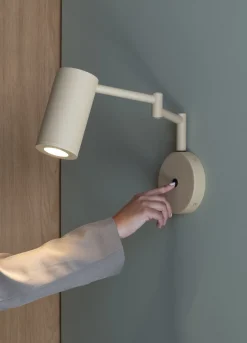 Industriële Wandlampen|Wandlampen-It's about RoMi Bilbao Wandlamp Beige
