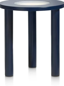 Houten Bijzettafels|Ronde Bijzettafels-COCO maison Billy Bijzettafel Blauw