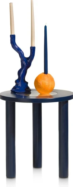 Houten Bijzettafels|Ronde Bijzettafels-COCO maison Billy Bijzettafel Blauw
