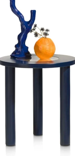Houten Bijzettafels|Ronde Bijzettafels-COCO maison Billy Bijzettafel Blauw