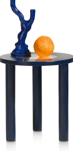 Houten Bijzettafels|Ronde Bijzettafels-COCO maison Billy Bijzettafel Blauw