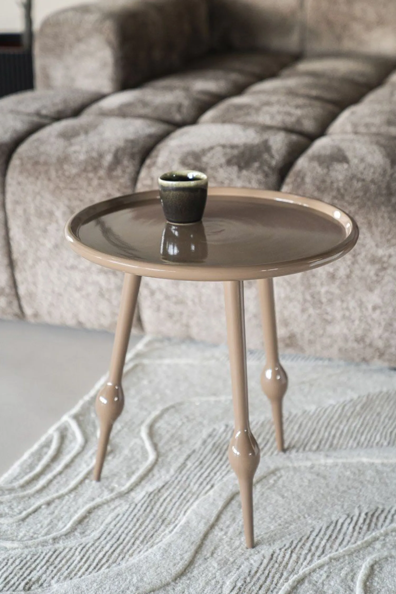 Ronde Bijzettafels-By Boo Birdy Bijzettafel Naturel