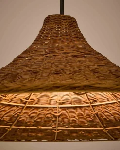 Hanglampen|Hanglampen-Kave Home Bladia Lampenkap Naturel