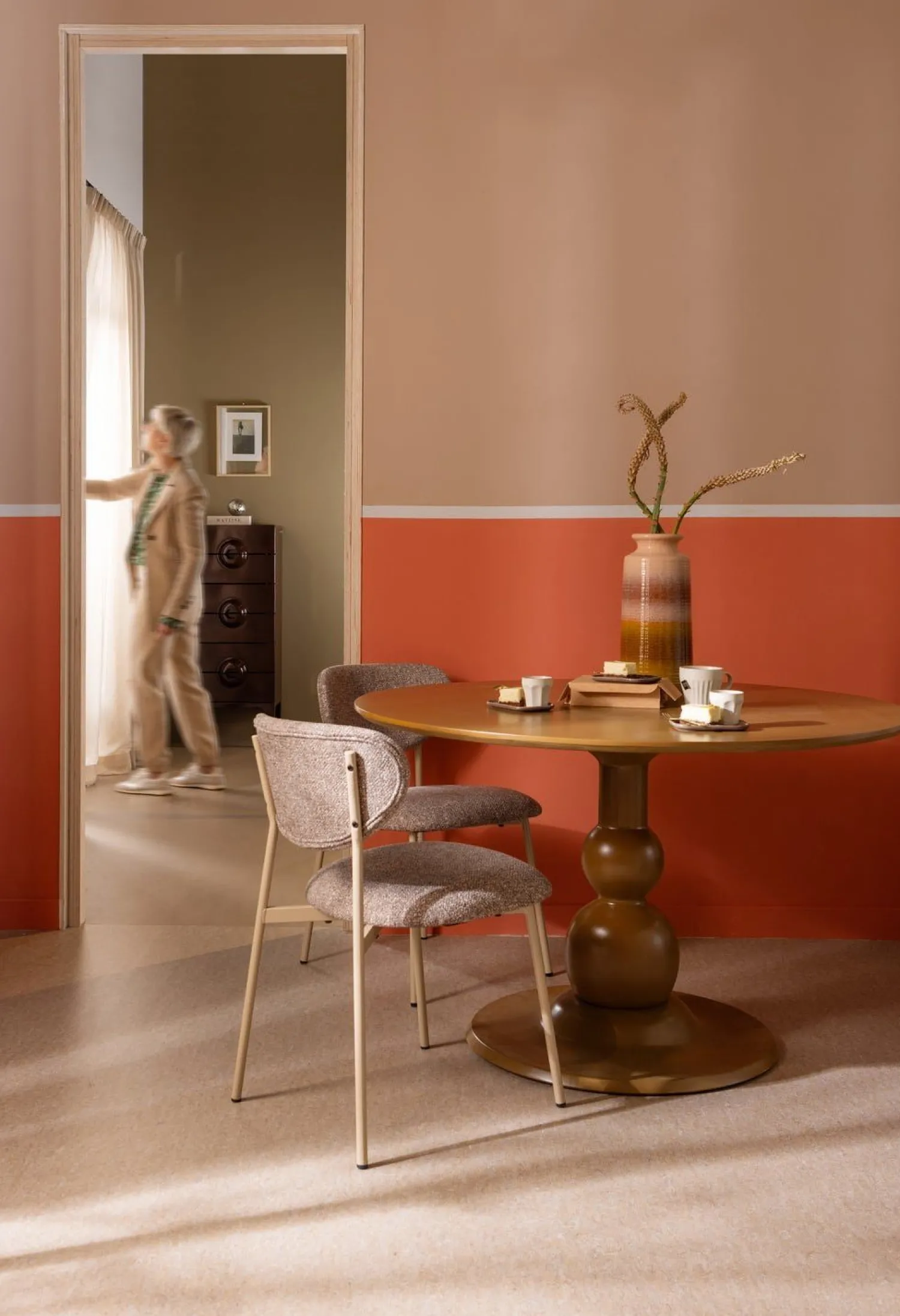 Ronde Eettafels-WOOOD Blanco Eettafel Honey Yellow