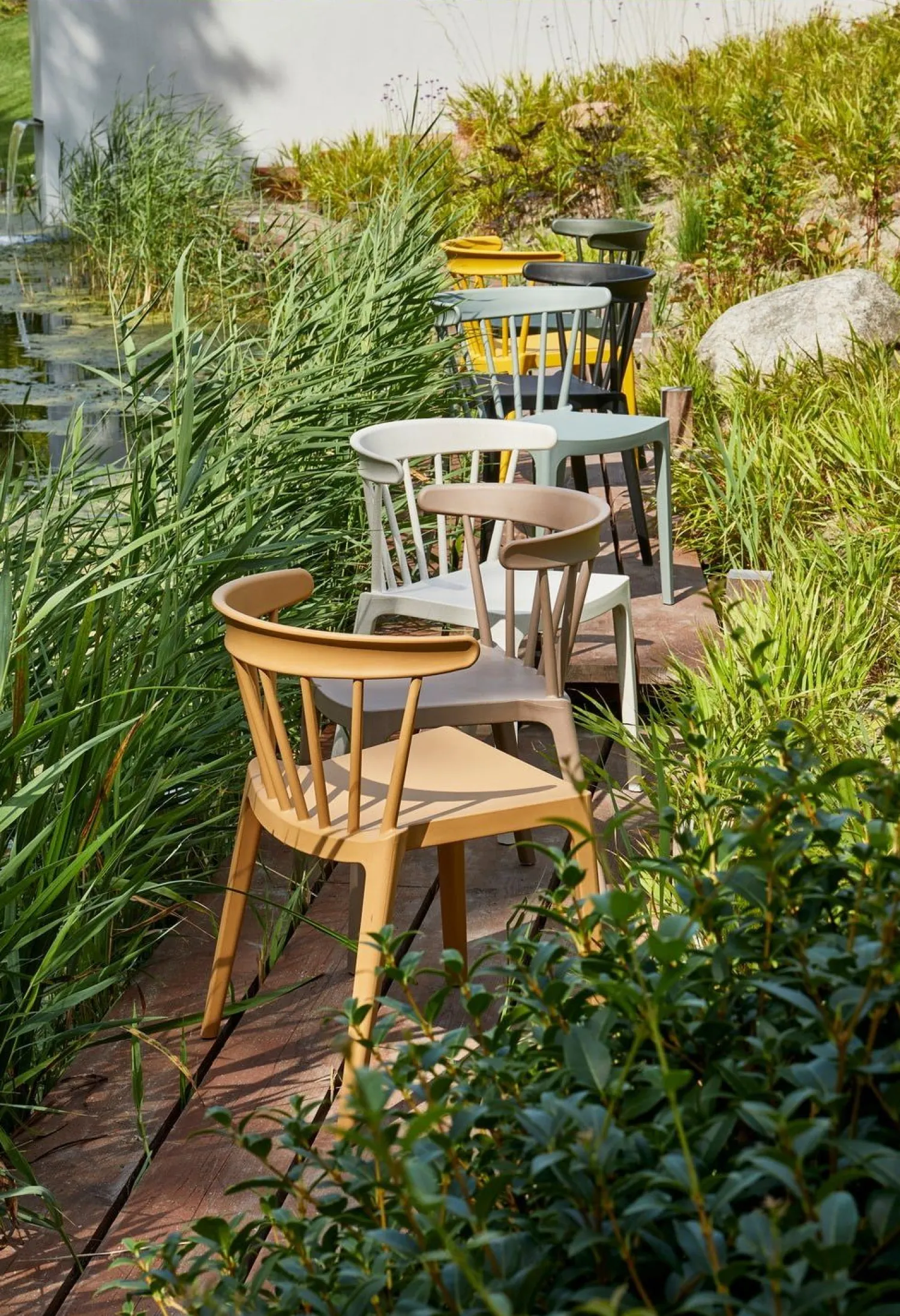 Tuinstoelen|Eetkamerstoelen Zonder Armleuning-WOOOD Bliss Tuinstoel Jade Groen
