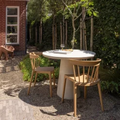 Tuinstoelen|Eetkamerstoelen Zonder Armleuning-WOOOD Bliss Tuinstoel Caramel Melange