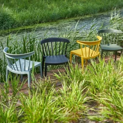 Tuinstoelen|Eetkamerstoelen Zonder Armleuning-WOOOD Bliss Tuinstoel Zwart