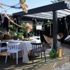 Tuinstoelen|Eetkamerstoelen Zonder Armleuning-WOOOD Bliss Tuinstoel Zwart
