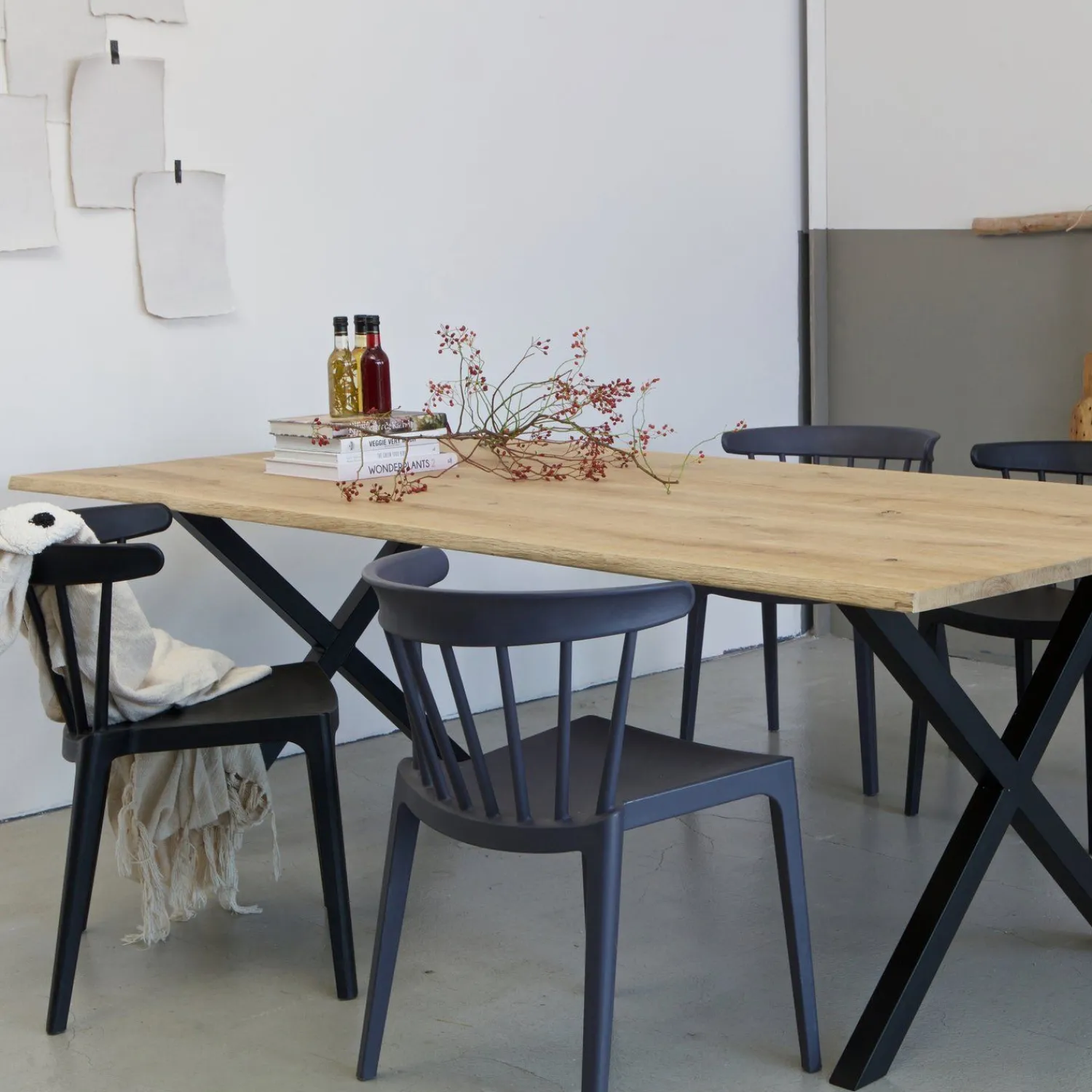 Tuinstoelen|Eetkamerstoelen Zonder Armleuning-WOOOD Bliss Tuinstoel Zwart