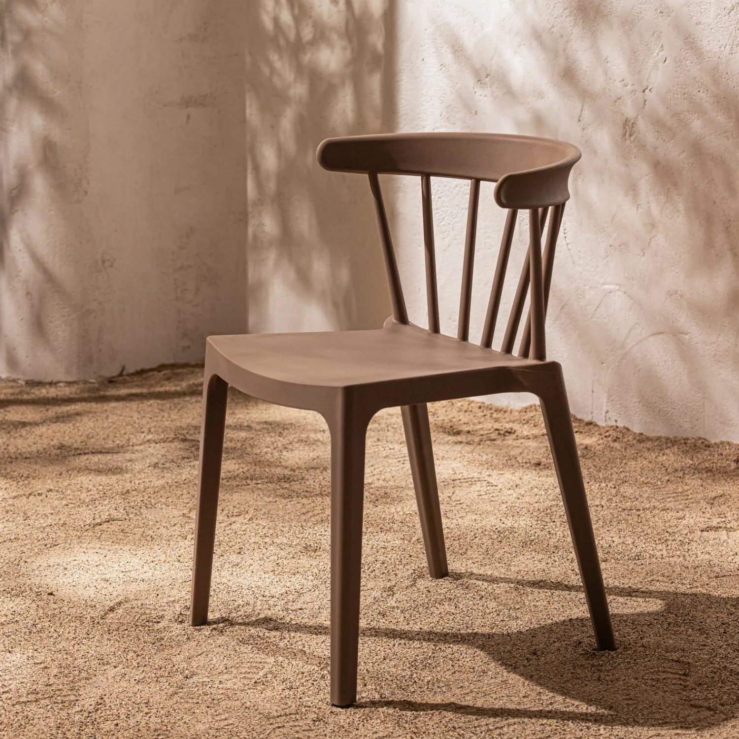 Tuinstoelen|Eetkamerstoelen Zonder Armleuning-WOOOD Bliss Tuinstoel Brown Melange