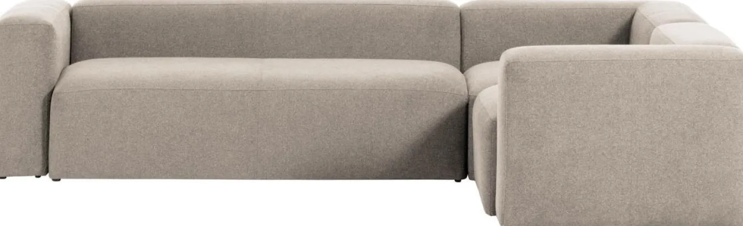 Hoekbanken-Kave Home Blok Hoekbank Beige