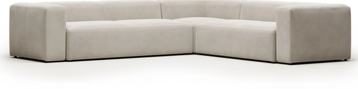Hoekbanken-Kave Home Blok Hoekbank Beige