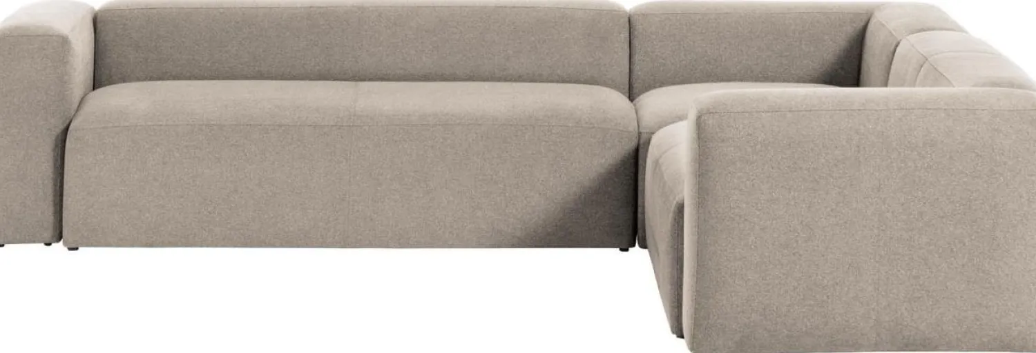 Hoekbanken-Kave Home Blok Hoekbank Beige