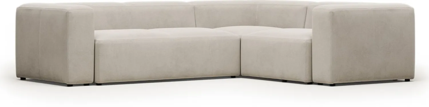 Hoekbanken-Kave Home Blok Hoekbank Beige